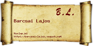 Barcsai Lajos névjegykártya
