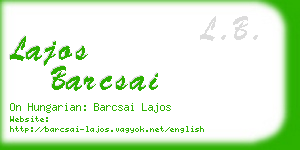 lajos barcsai business card